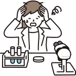 A Researcher Holding His Head Female SVG Icon
